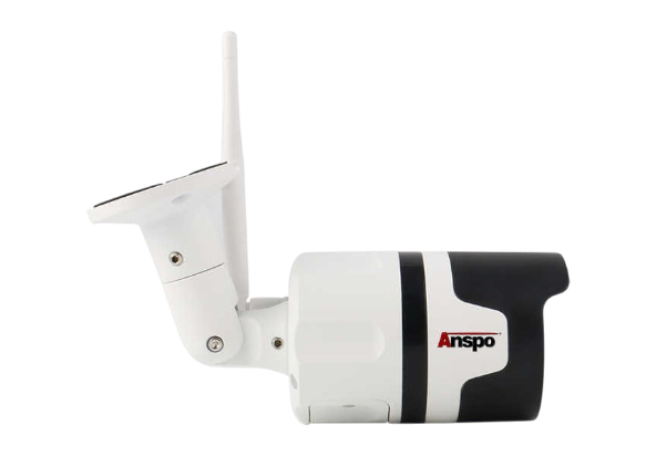 Anspo ASP-8103-200WF – Caméra IP Wi-Fi extérieure 1080p, étanche IP66, audio