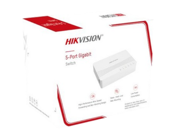 Hikvision DS-3E0505D-E – Switch desktop 5 ports Gigabit, 10 Gbps