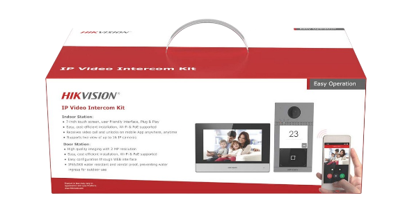 Hikvision DS-KIS606-P – Kit vidéophone IP 2 MP, moniteur 4,3″